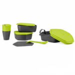 اجزای ست ظروف کمپینگ Crivit مدل Camping Dining Set سبز