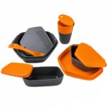 باز شده ست ظروف کمپینگ Crivit مدل Camping Dining Set
