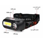 ویژگی های هدلامپ شارژی دوگانه KX-1804