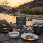 ست ظروف 6 تا 7 نفره کمپینگ Pekynew مدل Spice 6 در طبیعت